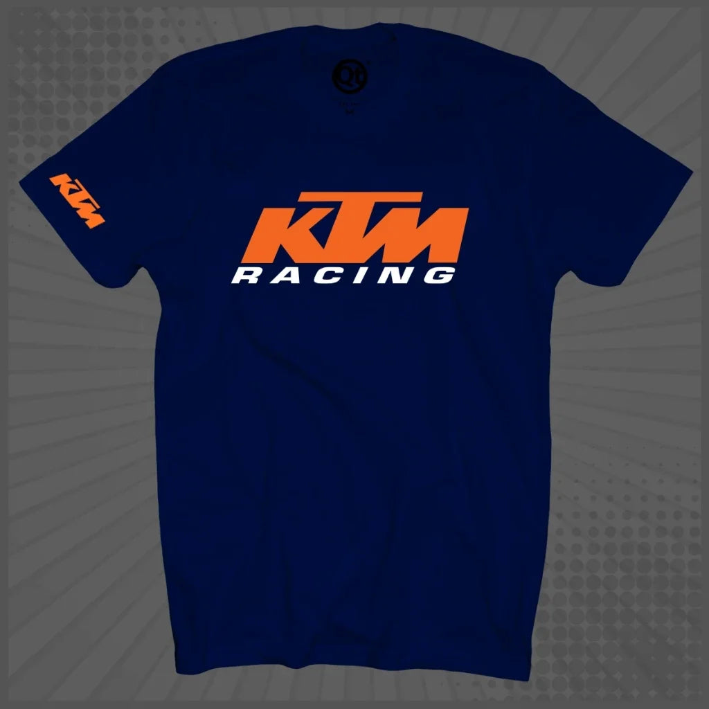 Camiseta de corrida de moto | 100% algodão | Gola redonda