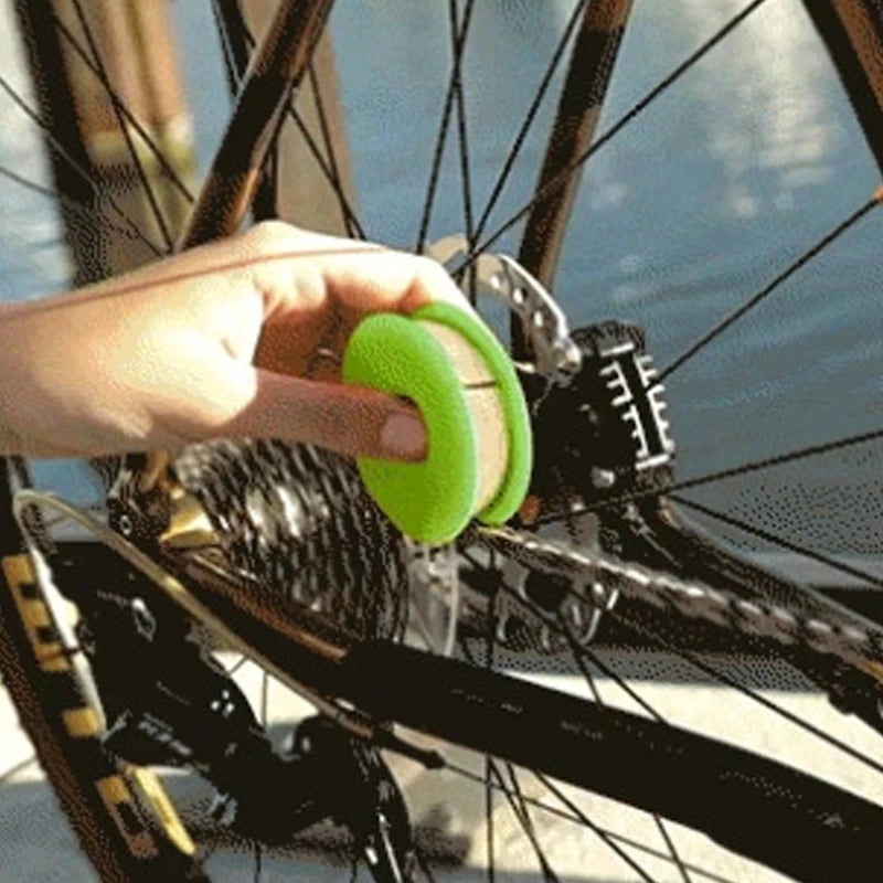 Bike Chain Roller Lubricator – Felt Oiler Tool | Yellow & Green