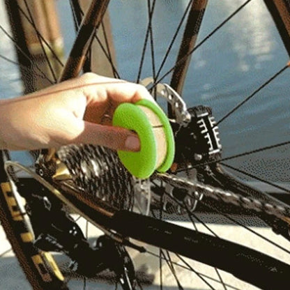 Bike Chain Roller Lubricator – Felt Oiler Tool | Yellow & Green