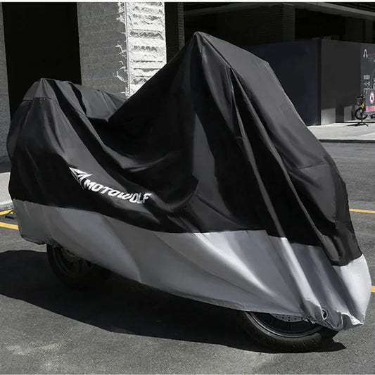 Funda impermeable Oxford para motocicleta, universal para todo tipo de clima, anti-UV y con orificios para candado