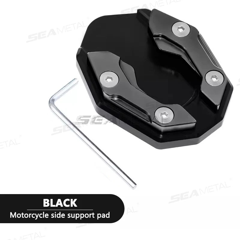Motorcycle Kickstand Extension Pad – Aluminum Anti-Sink Side Stand