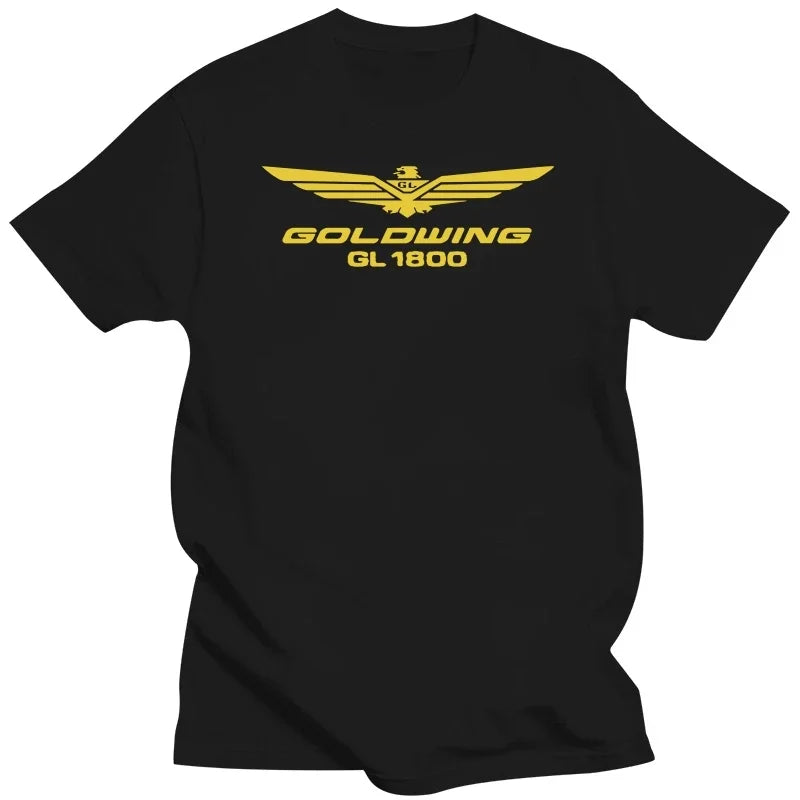 Goldwing GL1800 Motorcycle Graphic T-Shirt — 12 Colors, Men's Cotton Tee