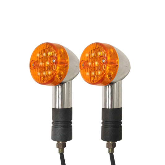 Motorcycle Universal LED Turn Signal Blinker – Amber Bullet Indicator