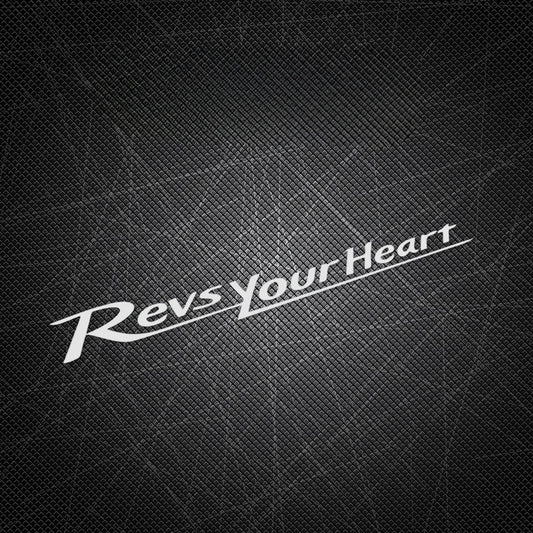 Revs Your Heart Motorcycle Sticker – Waterproof PVC Decal