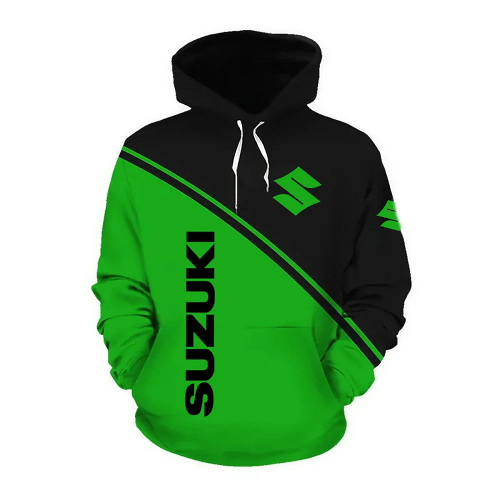 Men's Motorcycle 3D Graphic Hoodie | Skull Rider Pullover Sweatshirt