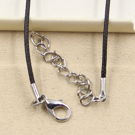 Tibetan Silver Motocross Rider Charm Choker Necklace – Black Leather Cord