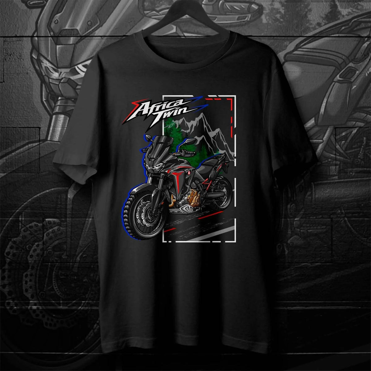 Men's Motorcycle Graphic Cotton Crew Neck T-Shirt