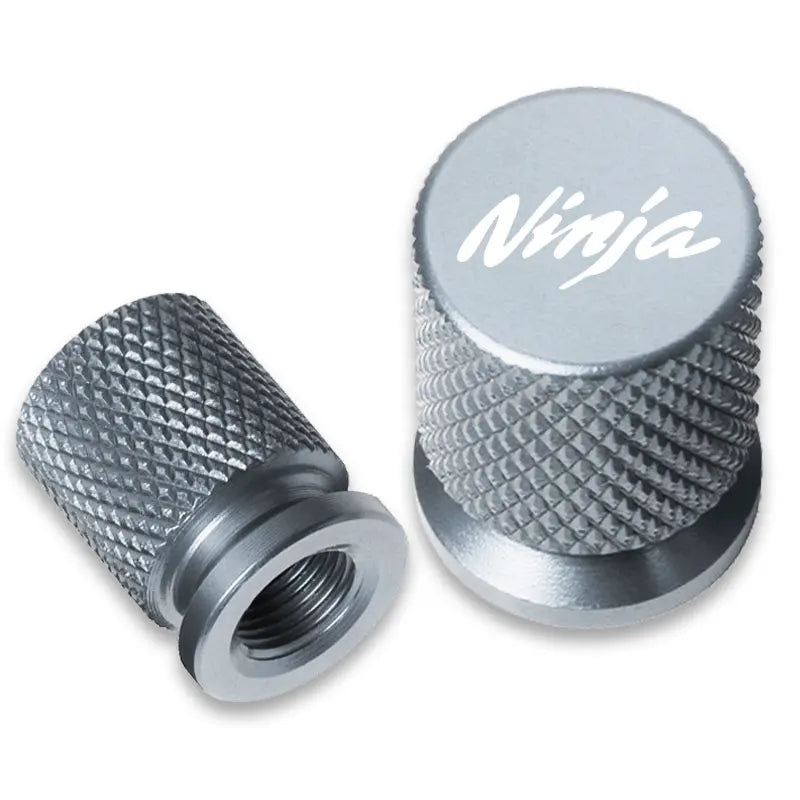 CNC Aluminum Motorcycle Tire Valve Stem Caps – Ninja Logo | 2PCS
