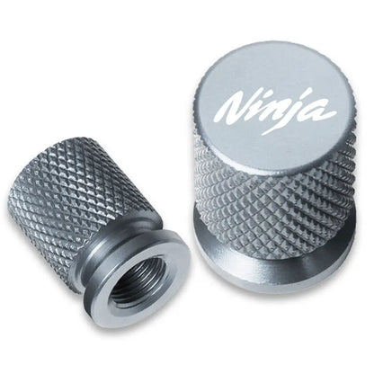 CNC Aluminum Motorcycle Tire Valve Stem Caps – Ninja Logo | 2PCS