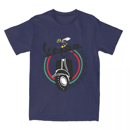 Men's Motorcycle Graphic T-Shirt – 100% Cotton S–5XL
