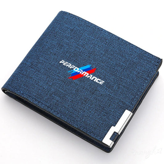 Performance Men's Canvas Wallet – Slim Bifold with Card Slots & Coin Bag