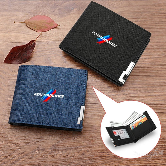 Performance Men's Canvas Wallet – Slim Bifold with Card Slots & Coin Bag