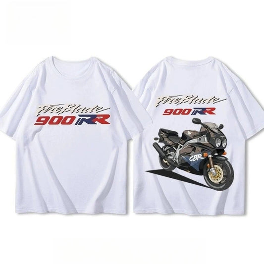 Motorcycle Racing Graphic T-Shirt – Oversized Unisex Short Sleeve, 6 Colors
