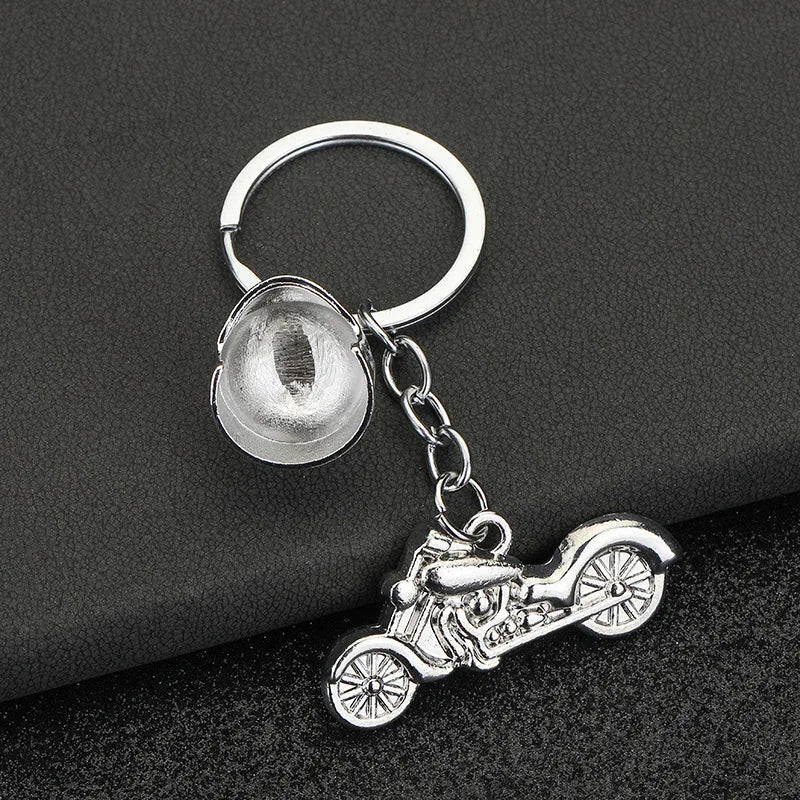 Mini Scooter Keychain – Vintage 3D Metal Moped Key Ring