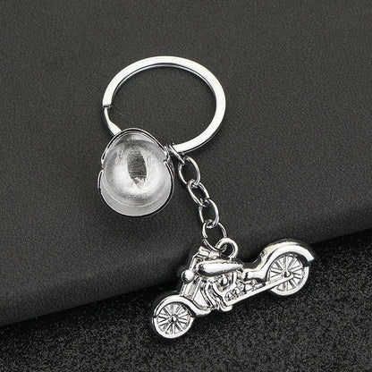 Mini Scooter Keychain – Vintage 3D Metal Moped Key Ring