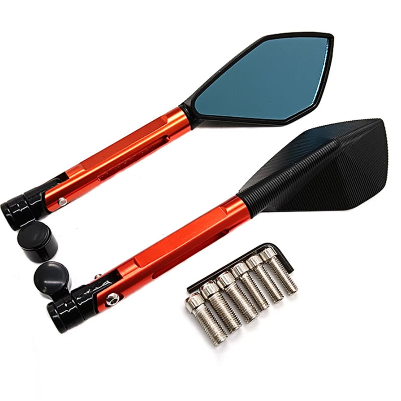 CNC Aluminum Motorcycle Rearview Mirrors – 8mm & 10mm Universal Fit