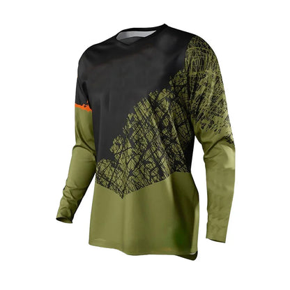 Maglia da motocross traspirante ad asciugatura rapida, maniche lunghe, unisex, da fuoristrada MX e ciclismo da gara