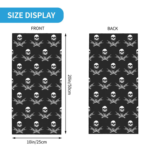 Rock & Skull Graphic Tube Bandana Neck Gaiter – Unisex Face Cover & Balaclava | 24 Designs