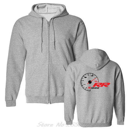 S1000RR Tachometer Graphic Hoodie – Cotton Fleece | Zip-Up or Pullover | 4 Colors