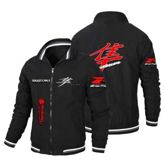 Motorcycle Culture Printed Jacket – Men's Casual Moto Coat
