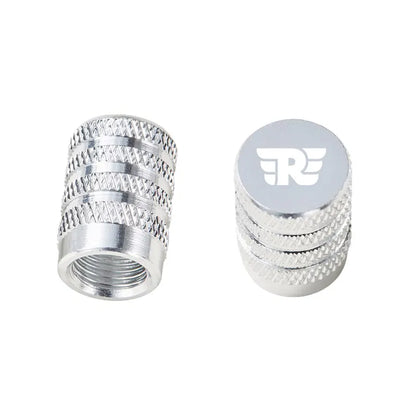 CNC Aluminum Motorcycle Tire Valve Stem Caps – Winged Badge – Set of 2