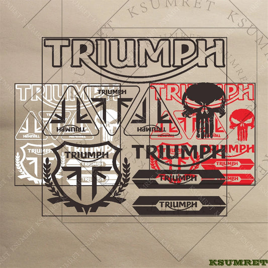 Motorcycle Decal Sticker Set – Reflective PVC Tank & Helmet Stickers