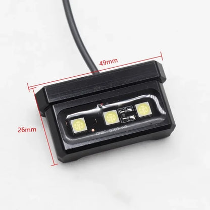 Universal LED Motorcycle License Plate Light – Waterproof Aluminum Lamp