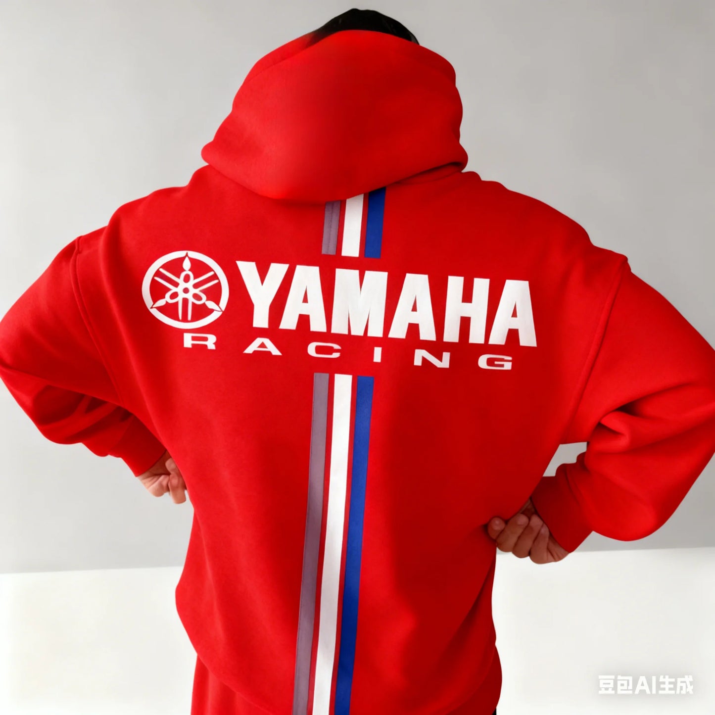 Motorcycle Racing Hoodie – Oversized Cotton Sweatshirt