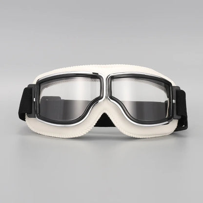 Retro Leather Motorcycle Goggles – Vintage Windproof Riding Glasses