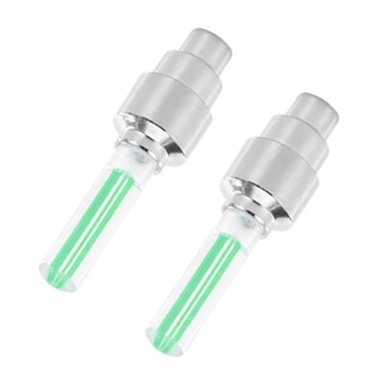 Motion-Activated LED Tire Valve Caps – Neon Flash Waterproof Universal Wheel Lights (2pcs)