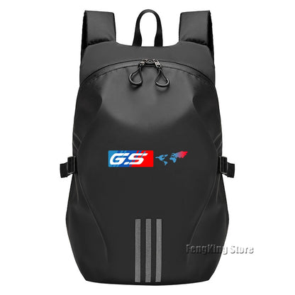 Motorcycle Helmet Backpack – Waterproof Oxford Cloth Large Capacity Rider Bag (Black)