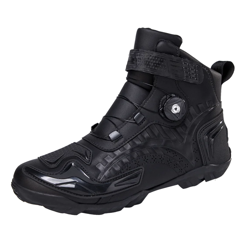 Men's Motorcycle Racing Boots – Mid-Calf Off-Road Riding Shoes