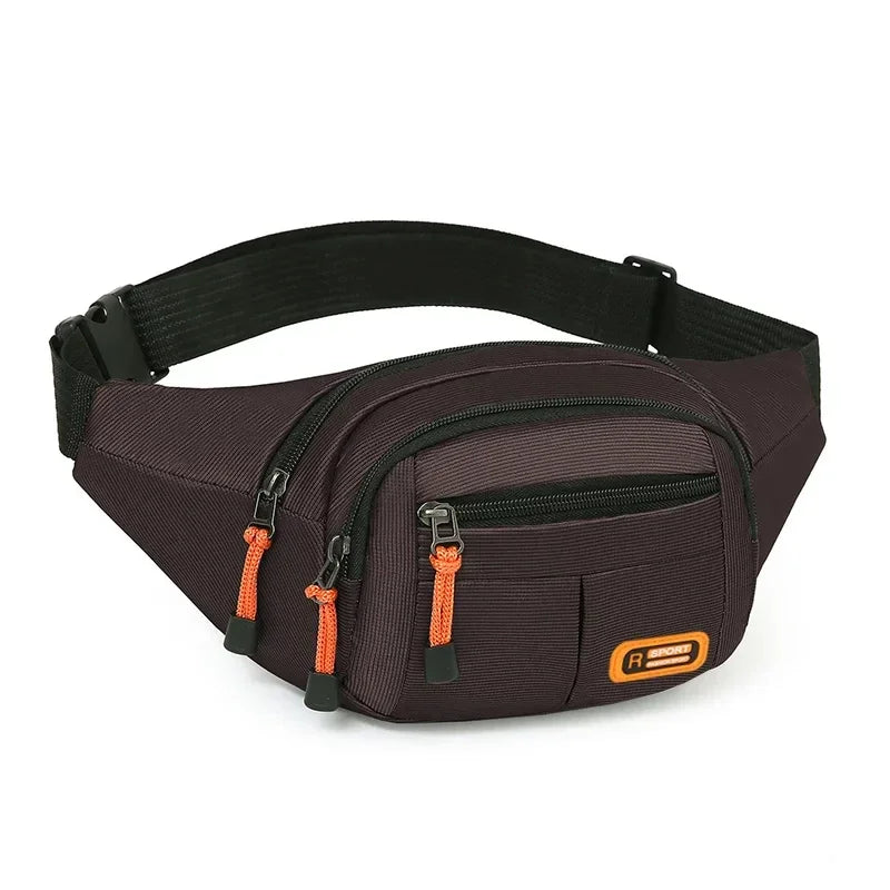 Waterproof Oxford Fanny Pack – Multi-Pocket Large Capacity