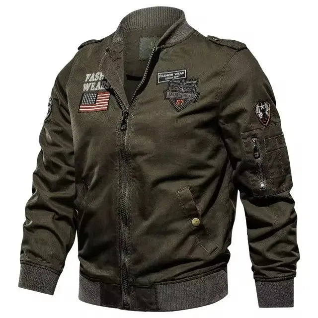 Tactical Military Bomber Jacket – Men's Multi-Pocket Cargo Coat