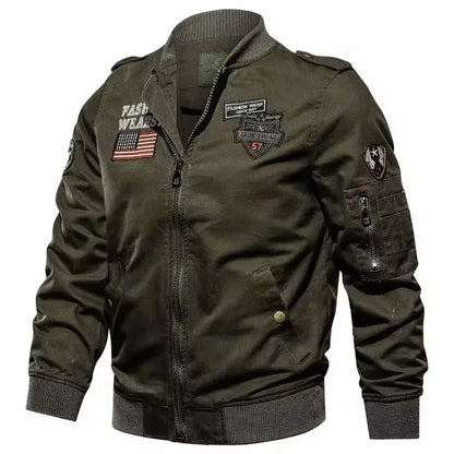 Tactical Military Bomber Jacket – Men's Multi-Pocket Cargo Coat