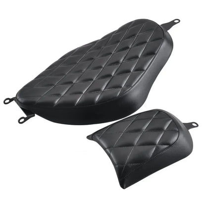 Two-Up Motorcycle Seat Set – Driver & Passenger Cushion Pillion Pad