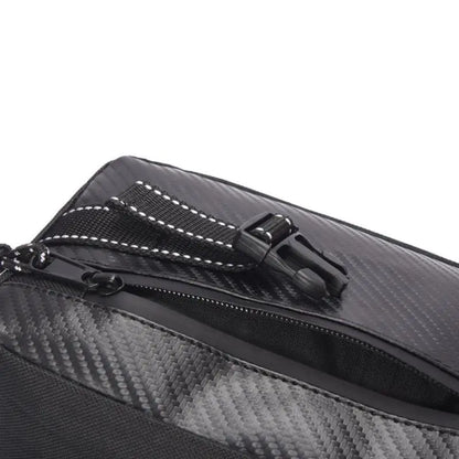 Motorcycle Waterproof Leg Bag – Carbon Fiber PU Leather Waist & Shoulder Carry