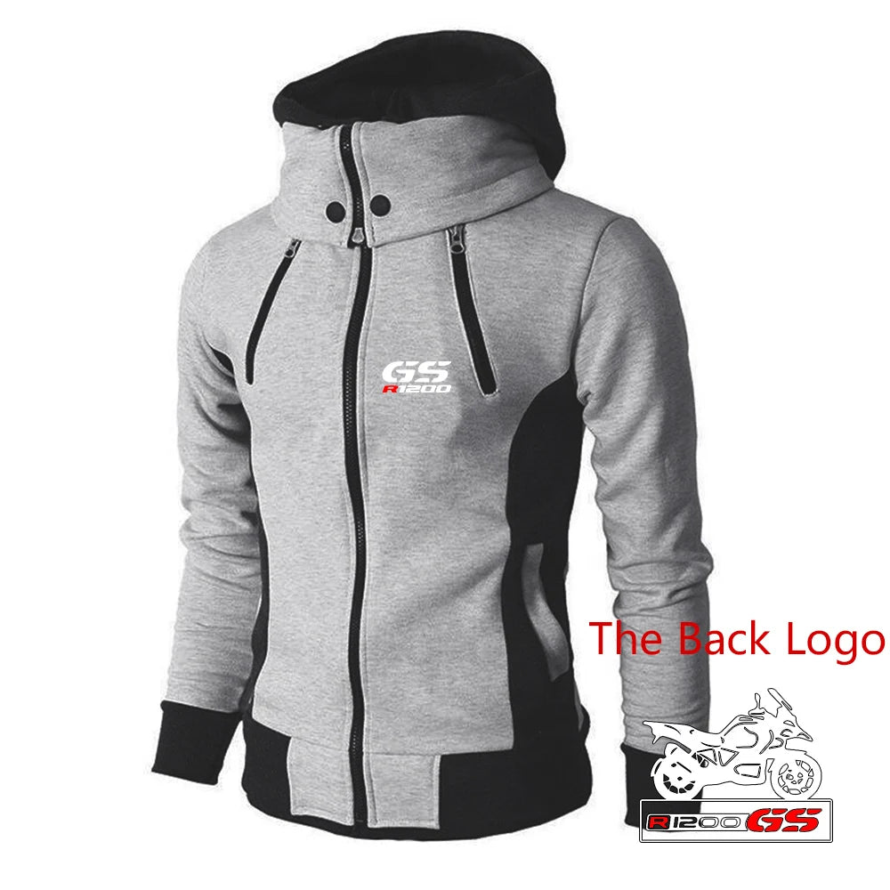 Motorcycle GS Adventure Tri-Color Zipper Hoodie – Spring & Autumn
