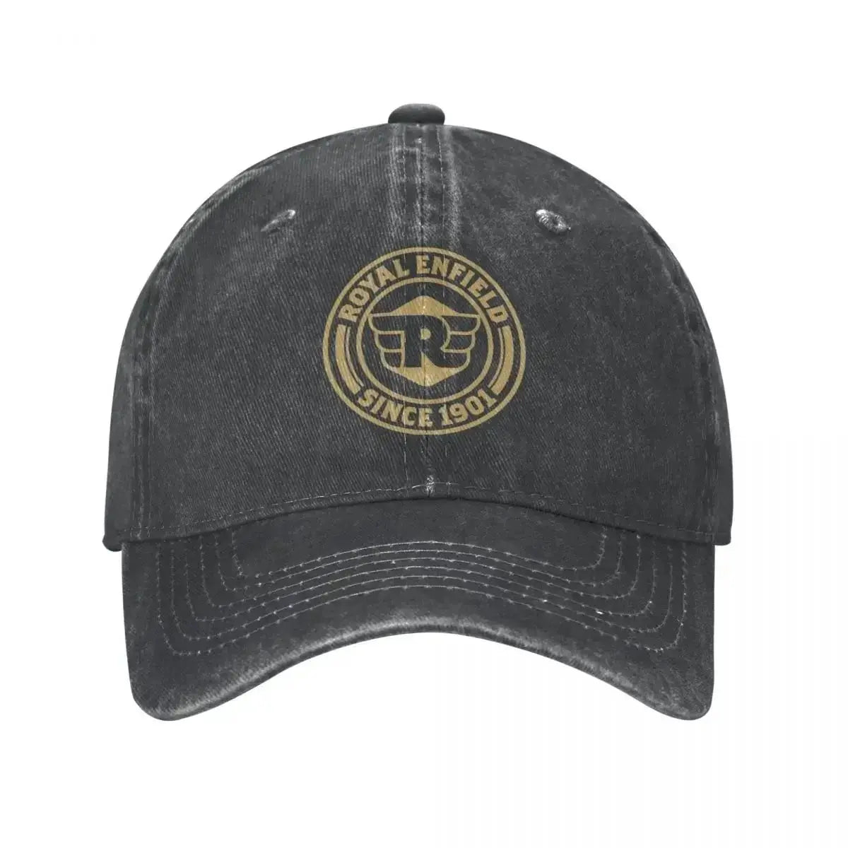 Vintage Motorcycle Heritage Badge Baseball Cap – Distressed Washed Unisex Hat
