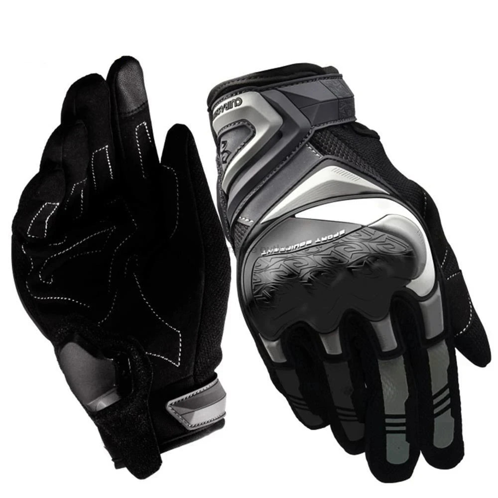 Full-Finger Motorcycle Gloves – Touchscreen, Hard-Shell Knuckle, Breathable