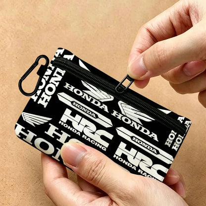 Mini Oxford Zipper Coin Purse with Carabiner – Water-Resistant Pouch