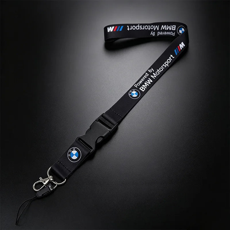 Motorsport Performance Nylon Lanyard Keychain – Emblem Print