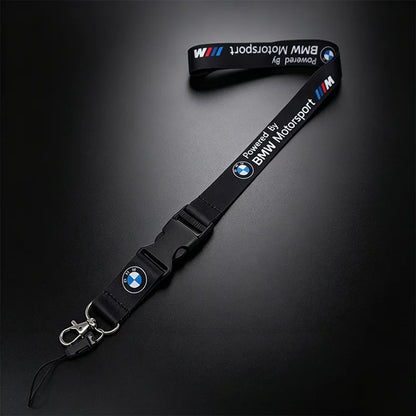 Motorsport Performance Nylon Lanyard Keychain – Emblem Print