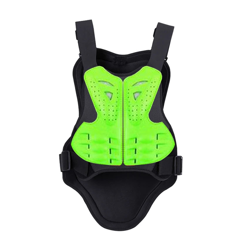 เสื้อกั๊กป้องกันหลังและหน้าอก – เกราะป้องกันสำหรับโมโตครอสและ ATV พร้อมแถบสะท้อนแสง