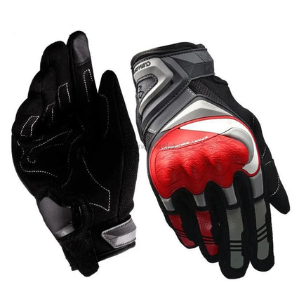 Full-Finger Motorcycle Gloves – Touchscreen, Hard-Shell Knuckle, Breathable