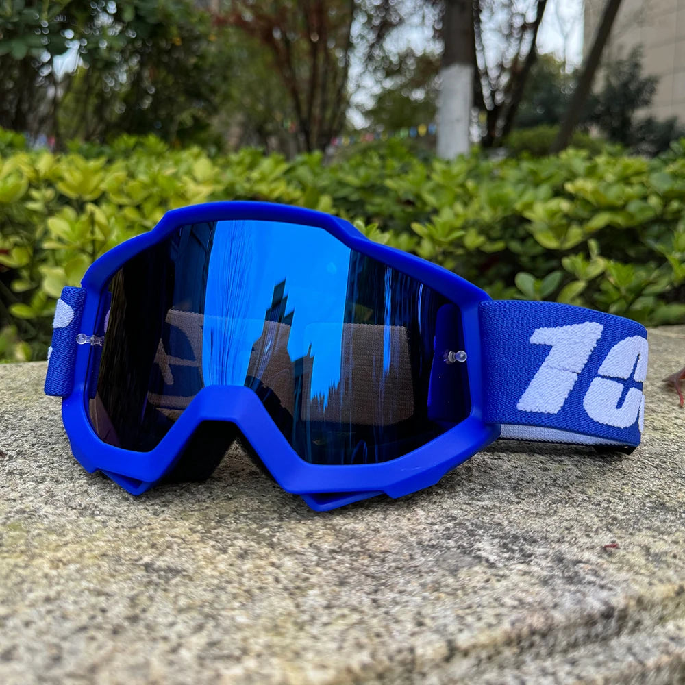 Motocross Racing Goggles – Wide View Mirrored Lens Off-Road Eyewear