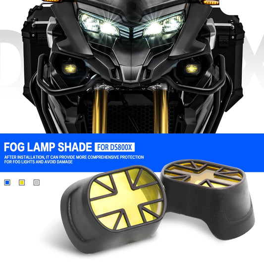 Motorcycle Fog Light Protective Cover – ABS X-Grille Lens Guard, 3 Colors, Pair
