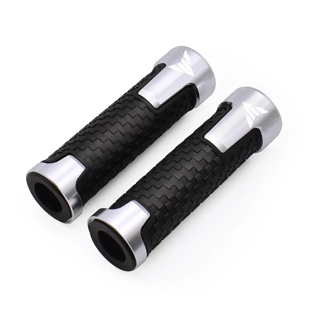 CNC Motorcycle Handlebar Grips 7/8" 22mm | Rubber Gel Aluminum