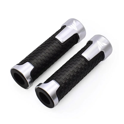 CNC Motorcycle Handlebar Grips 7/8" 22mm | Rubber Gel Aluminum
