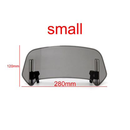Extensión universal de parabrisas para motocicleta – Deflector ajustable de montaje con abrazadera